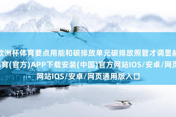 欧洲杯体育要点用能和碳排放单元碳排放照管才调显赫升迁-世博体育(官方)APP下载安装(中国)官方网站IOS/安卓/网页通用版入口