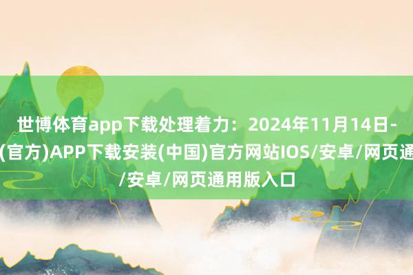 世博体育app下载处理着力：2024年11月14日-世博体育(官方)APP下载安装(中国)官方网站IOS/安卓/网页通用版入口