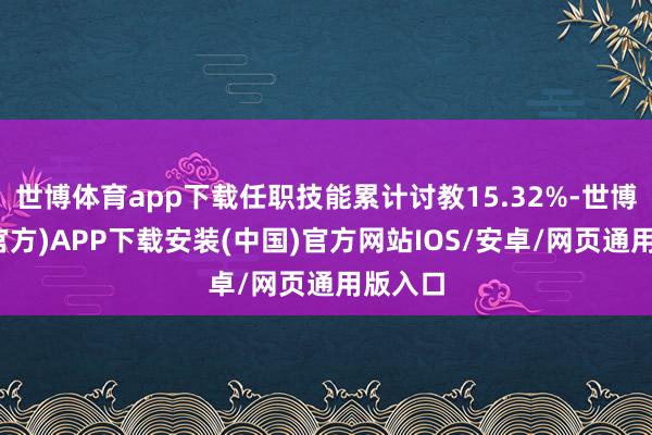 世博体育app下载任职技能累计讨教15.32%-世博体育(官方)APP下载安装(中国)官方网站IOS/安卓/网页通用版入口