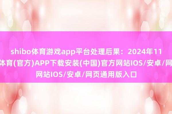 shibo体育游戏app平台处理后果：2024年11月25日-世博体育(官方)APP下载安装(中国)官方网站IOS/安卓/网页通用版入口