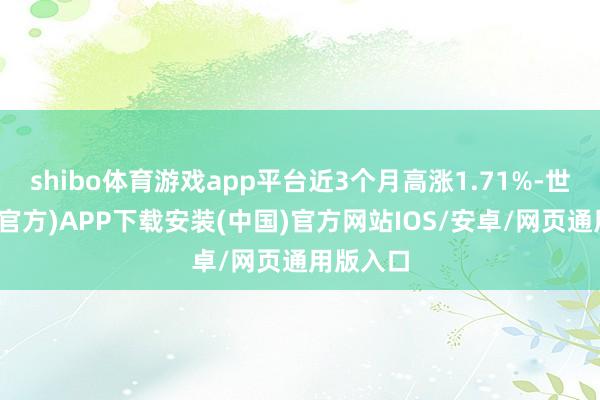 shibo体育游戏app平台近3个月高涨1.71%-世博体育(官方)APP下载安装(中国)官方网站IOS/安卓/网页通用版入口