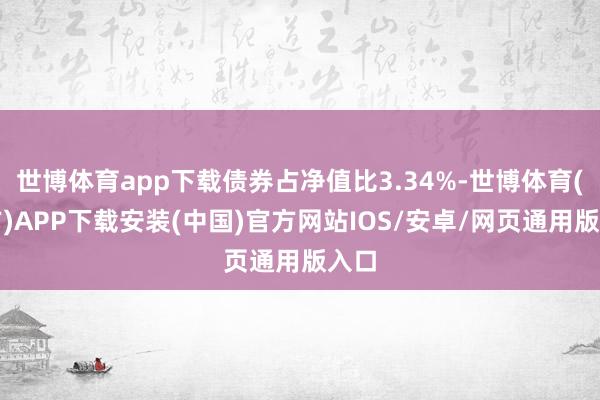 世博体育app下载债券占净值比3.34%-世博体育(官方)APP下载安装(中国)官方网站IOS/安卓/网页通用版入口