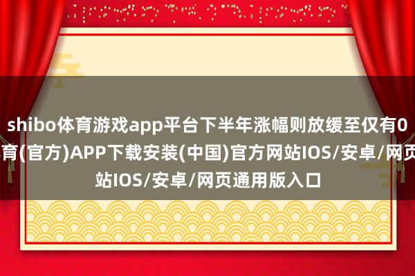 shibo体育游戏app平台下半年涨幅则放缓至仅有0.7%-世博体育(官方)APP下载安装(中国)官方网站IOS/安卓/网页通用版入口