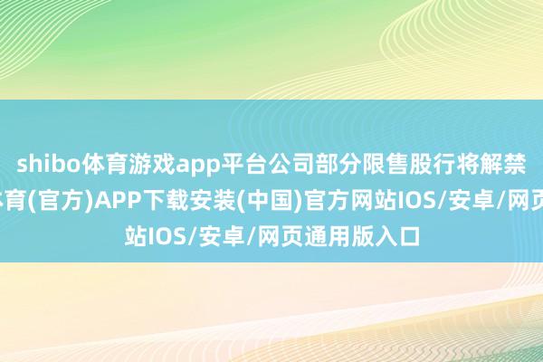 shibo体育游戏app平台公司部分限售股行将解禁上市-世博体育(官方)APP下载安装(中国)官方网站IOS/安卓/网页通用版入口