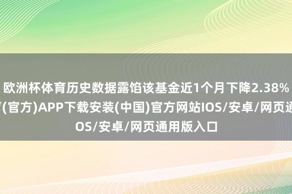 欧洲杯体育历史数据露馅该基金近1个月下降2.38%-世博体育(官方)APP下载安装(中国)官方网站IOS/安卓/网页通用版入口