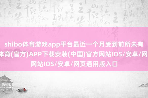 shibo体育游戏app平台最近一个月受到前所未有的扎眼-世博体育(官方)APP下载安装(中国)官方网站IOS/安卓/网页通用版入口